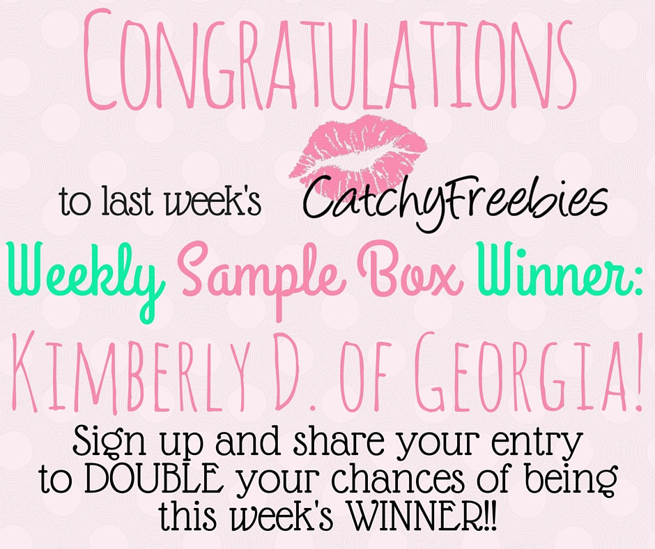 weekly sample box giveaway winner FB