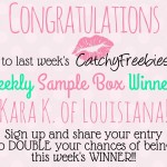 catchyfreebies weekly sample box giveaway winner fb